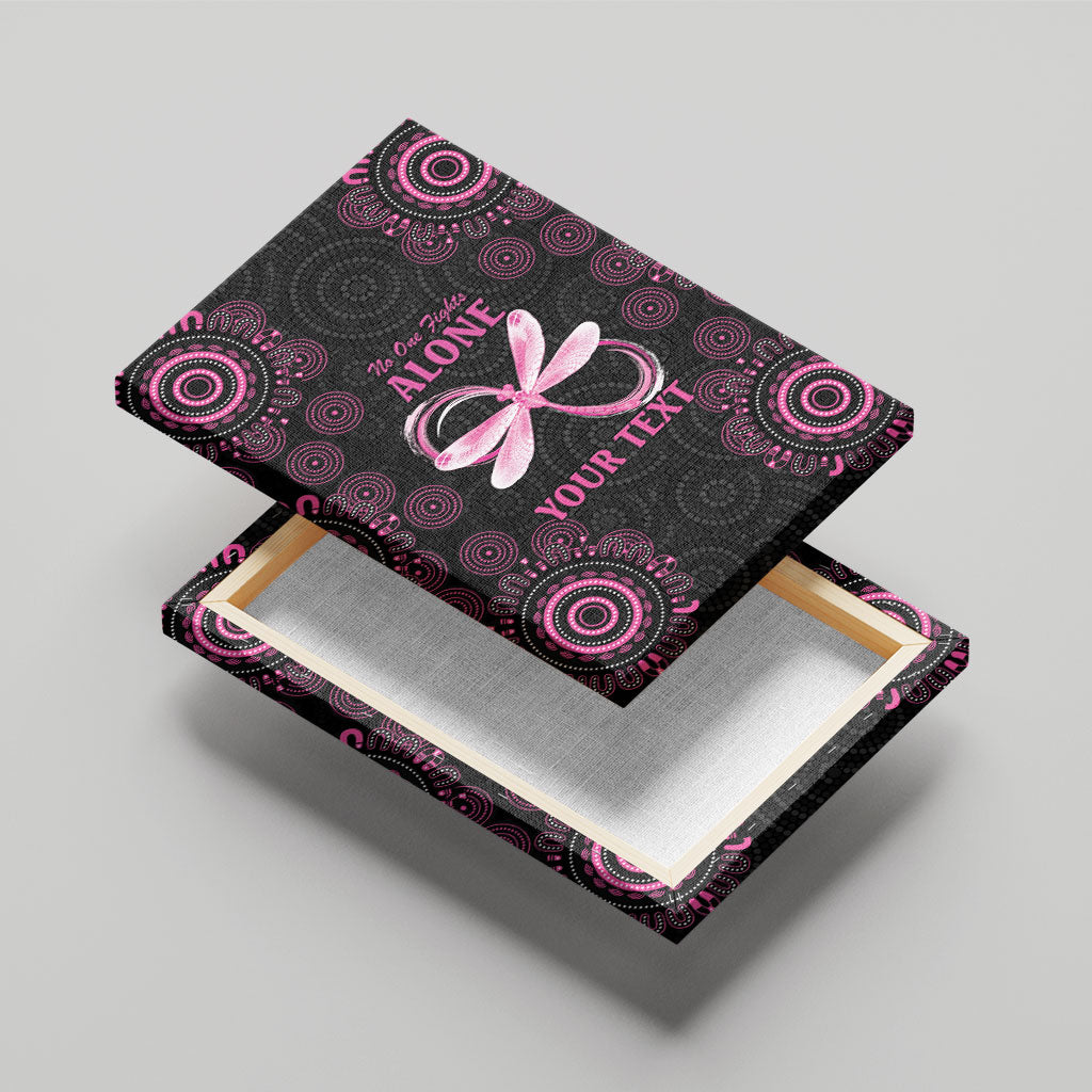 Personalized Pink Dragonfly Aboriginal of Hope Canvas Wall Art Australia’s Breast Cancer Support