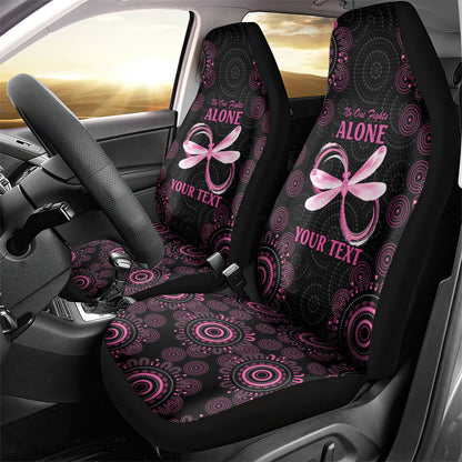 Personalized Pink Dragonfly Aboriginal of Hope Car Seat Cover Australia’s Breast Cancer Support
