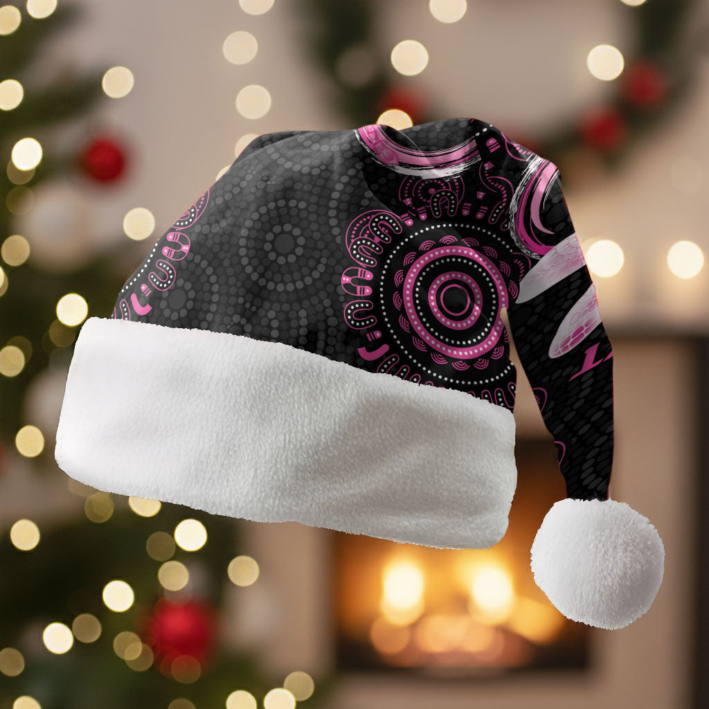 Personalized Pink Dragonfly Aboriginal of Hope Christmas Santa Hat Australia’s Breast Cancer Support