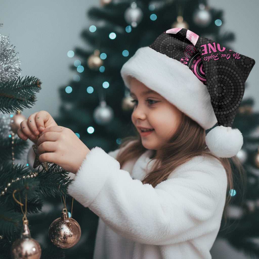 Personalized Pink Dragonfly Aboriginal of Hope Christmas Santa Hat Australia’s Breast Cancer Support