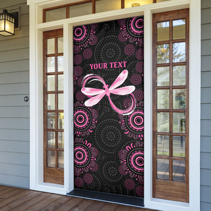Personalized Pink Dragonfly Aboriginal of Hope Door Cover Australia’s Breast Cancer Support