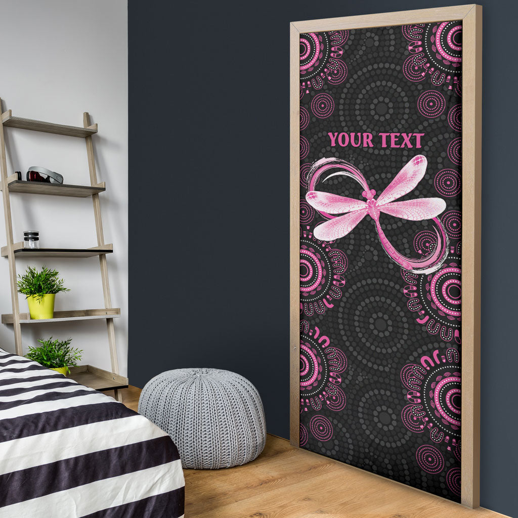 Personalized Pink Dragonfly Aboriginal of Hope Door Cover Australia’s Breast Cancer Support