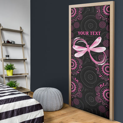 Personalized Pink Dragonfly Aboriginal of Hope Door Cover Australia’s Breast Cancer Support