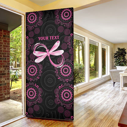 Personalized Pink Dragonfly Aboriginal of Hope Door Cover Australia’s Breast Cancer Support