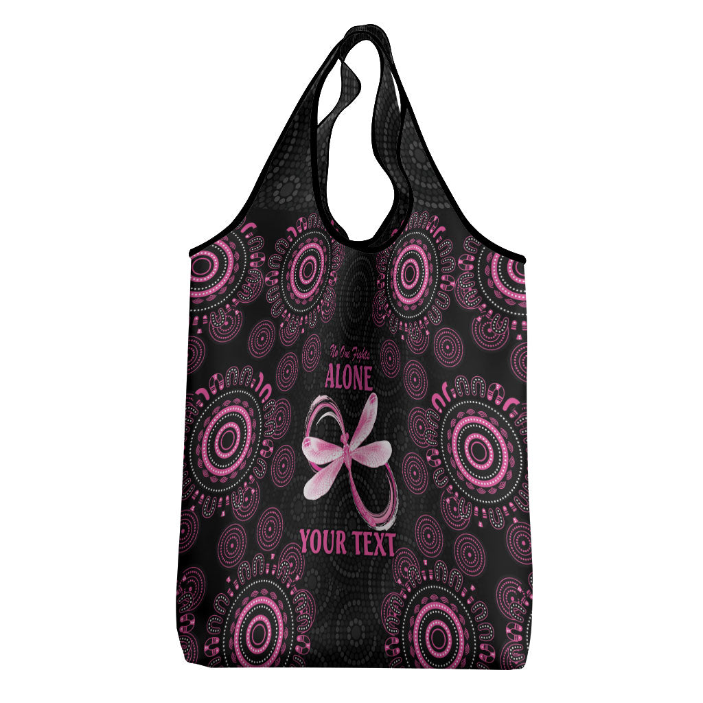 Personalized Pink Dragonfly Aboriginal of Hope Grocery Bag Australia’s Breast Cancer Support