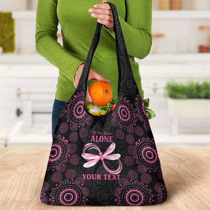Personalized Pink Dragonfly Aboriginal of Hope Grocery Bag Australia’s Breast Cancer Support