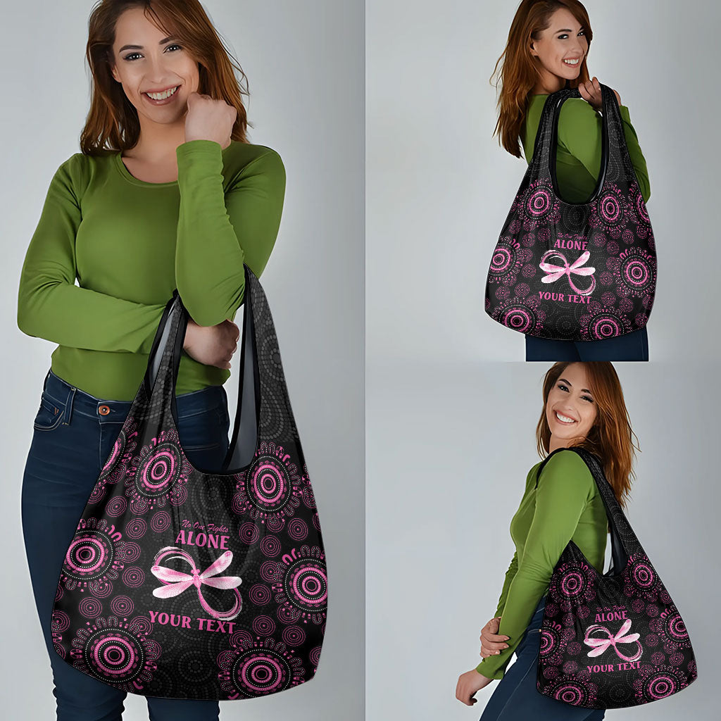 Personalized Pink Dragonfly Aboriginal of Hope Grocery Bag Australia’s Breast Cancer Support