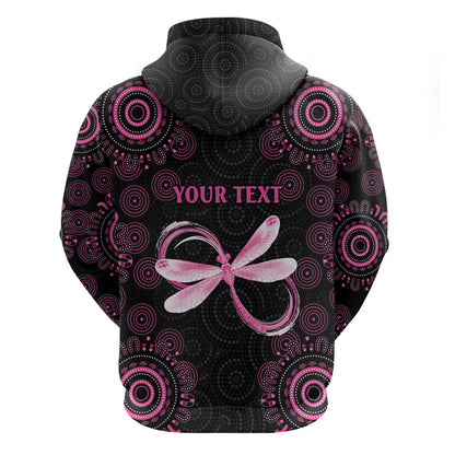 Personalized Pink Dragonfly Aboriginal of Hope Hoodie Australia’s Breast Cancer Support