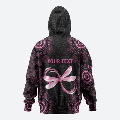 Personalized Pink Dragonfly Aboriginal of Hope Hoodie Australia’s Breast Cancer Support