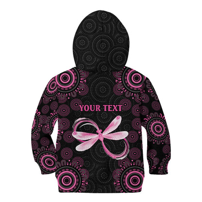 Personalized Pink Dragonfly Aboriginal of Hope Kid Hoodie Australia’s Breast Cancer Support