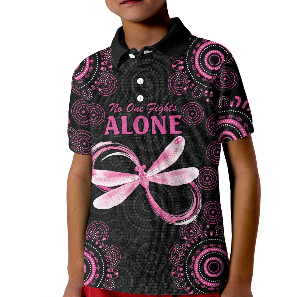 Personalized Pink Dragonfly Aboriginal of Hope Kid Polo Shirt Australia’s Breast Cancer Support