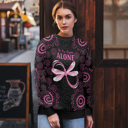 Personalized Pink Dragonfly Aboriginal of Hope Ugly Christmas Sweater Australia’s Breast Cancer Support
