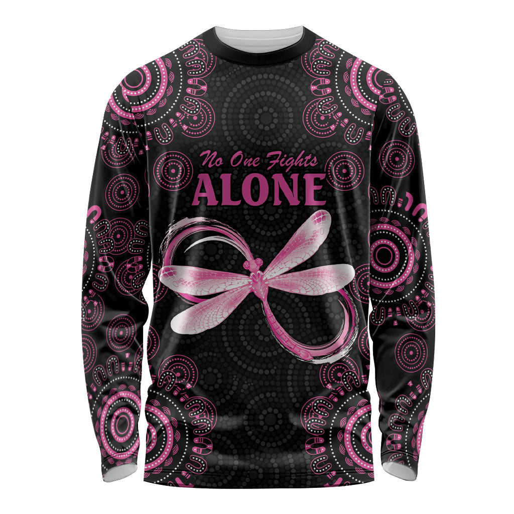 Personalized Pink Dragonfly Aboriginal of Hope Long Sleeve Shirt Australia’s Breast Cancer Support