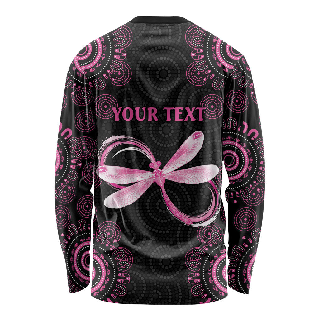 Personalized Pink Dragonfly Aboriginal of Hope Long Sleeve Shirt Australia’s Breast Cancer Support