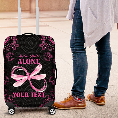 Personalized Pink Dragonfly Aboriginal of Hope Luggage Cover Australia’s Breast Cancer Support