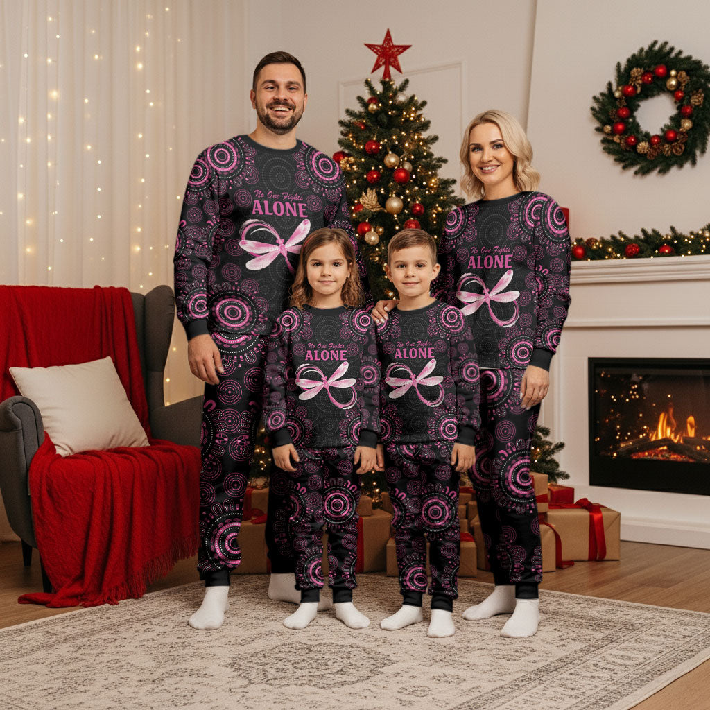 Personalized Pink Dragonfly Aboriginal of Hope Christmas Pajama Set Australia’s Breast Cancer Support
