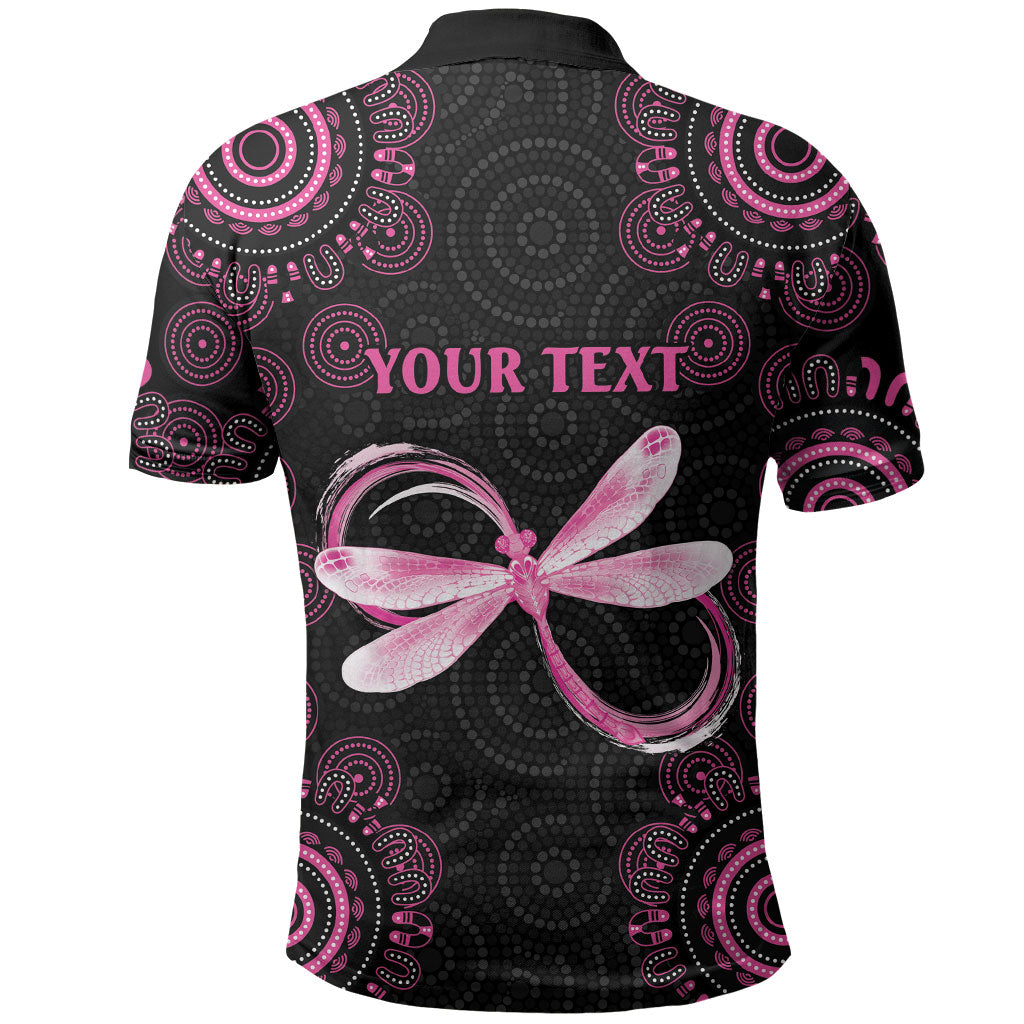 Personalized Pink Dragonfly Aboriginal of Hope Polo Shirt Australia’s Breast Cancer Support