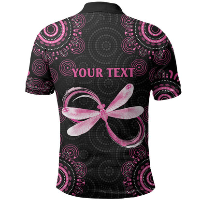 Personalized Pink Dragonfly Aboriginal of Hope Polo Shirt Australia’s Breast Cancer Support