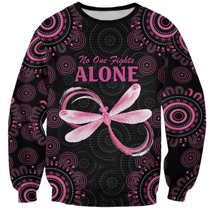 Personalized Pink Dragonfly Aboriginal of Hope Sweatshirt Australia’s Breast Cancer Support