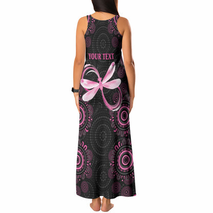 Personalized Pink Dragonfly Aboriginal of Hope Tank Maxi Dress Australia’s Breast Cancer Support