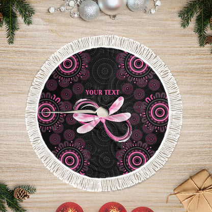 Personalized Pink Dragonfly Aboriginal of Hope Tree Skirt Australia’s Breast Cancer Support
