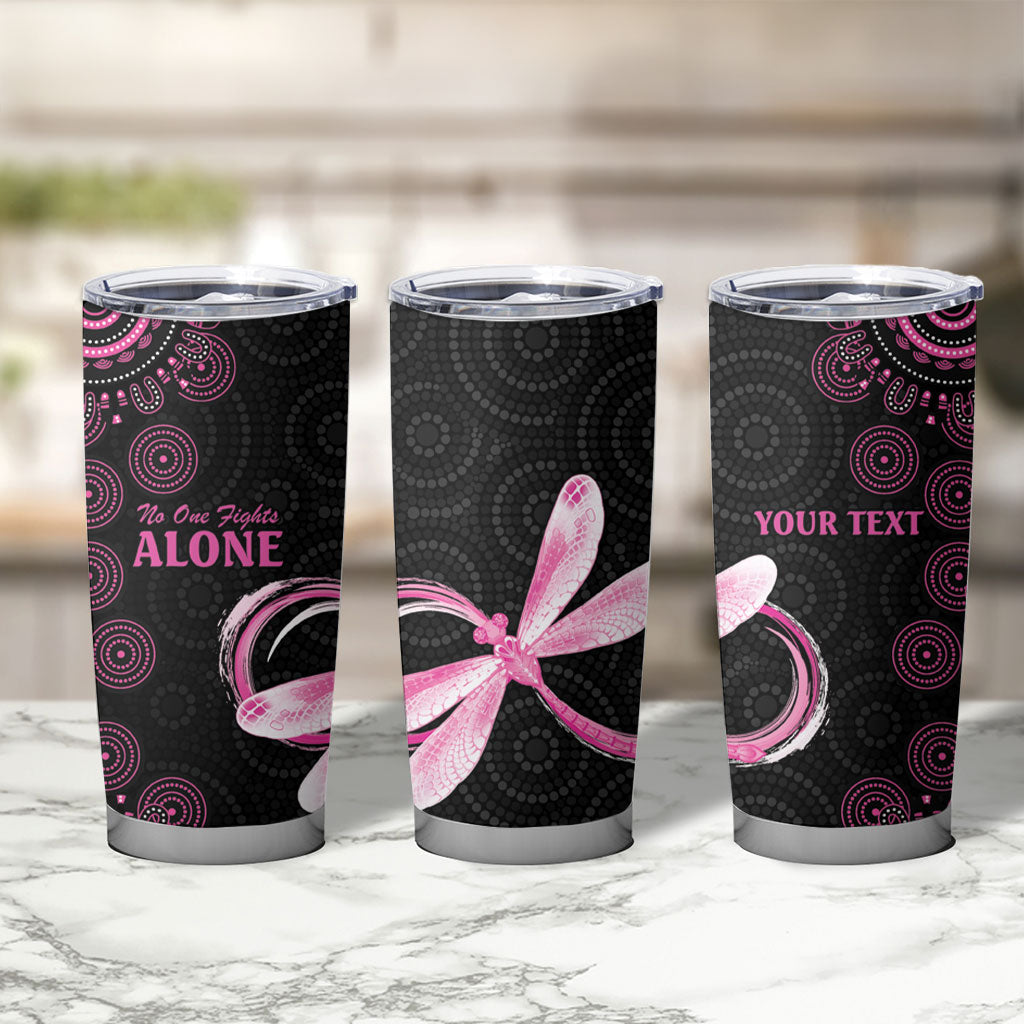 Personalized Pink Dragonfly Aboriginal of Hope Tumbler Cup Australia’s Breast Cancer Support