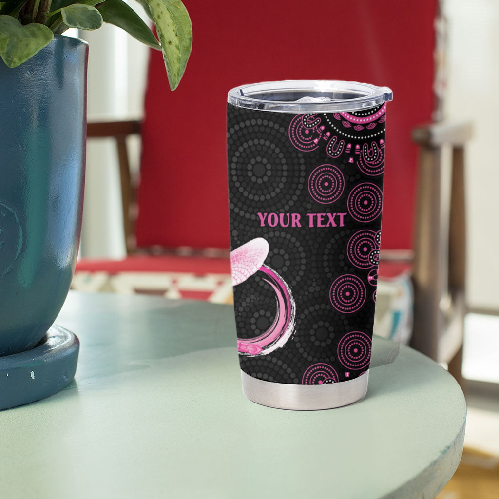 Personalized Pink Dragonfly Aboriginal of Hope Tumbler Cup Australia’s Breast Cancer Support