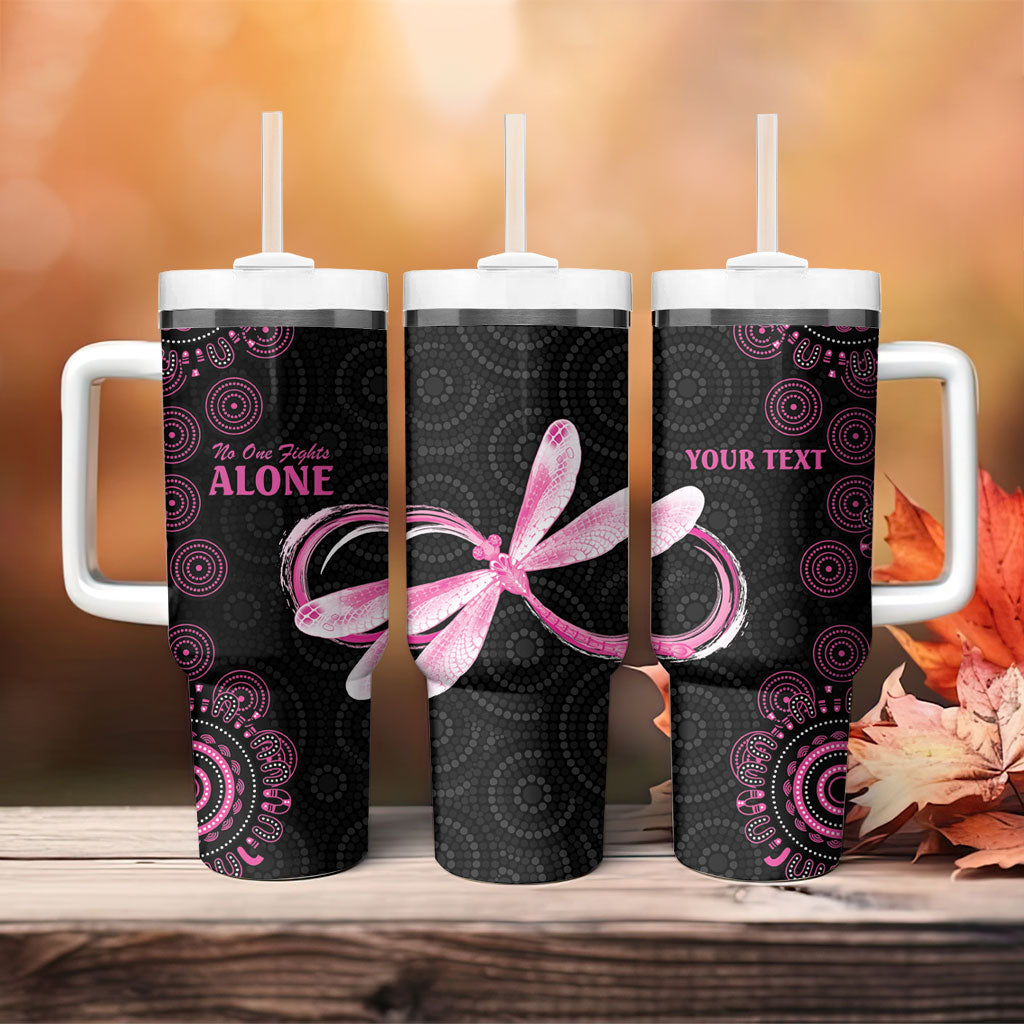 Personalized Pink Dragonfly Aboriginal of Hope Tumbler With Handle Australia’s Breast Cancer Support
