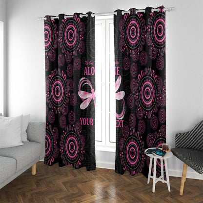 Personalized Pink Dragonfly Aboriginal of Hope Window Curtain Australia’s Breast Cancer Support
