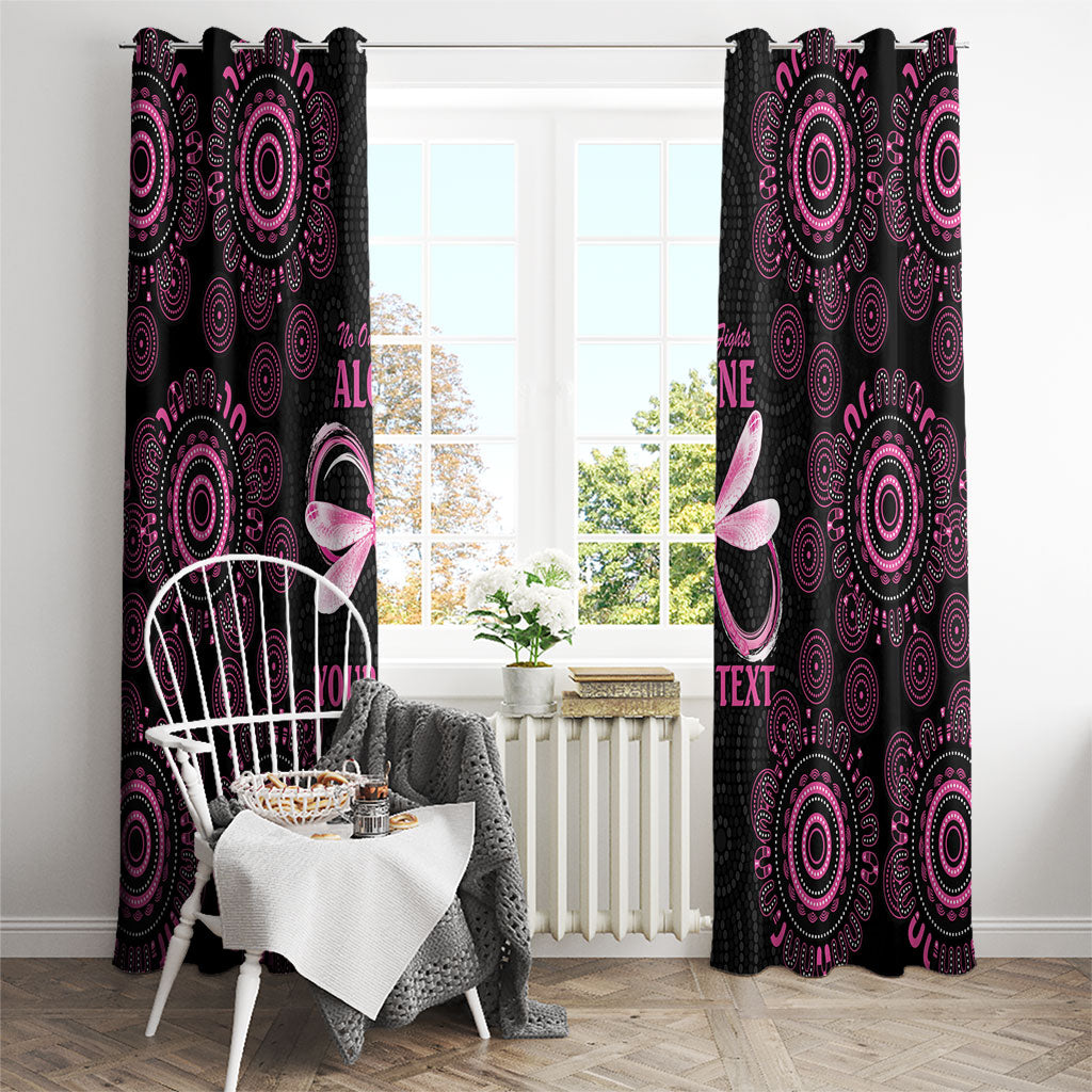 Personalized Pink Dragonfly Aboriginal of Hope Window Curtain Australia’s Breast Cancer Support