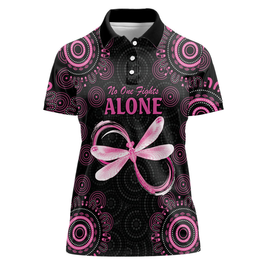 Personalized Pink Dragonfly Aboriginal of Hope Women Polo Shirt Australia’s Breast Cancer Support