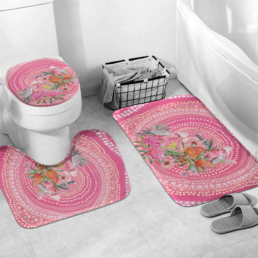 Personalized Pink Galah Aboriginal Dot Art Bathroom Set Australia’s Breast Cancer Support