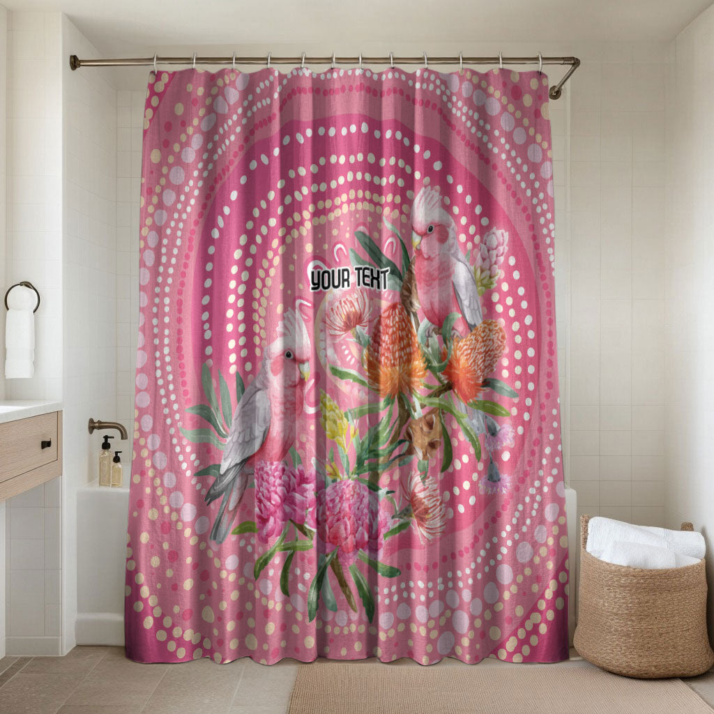 Personalized Pink Galah Aboriginal Dot Art Bathroom Set Australia’s Breast Cancer Support