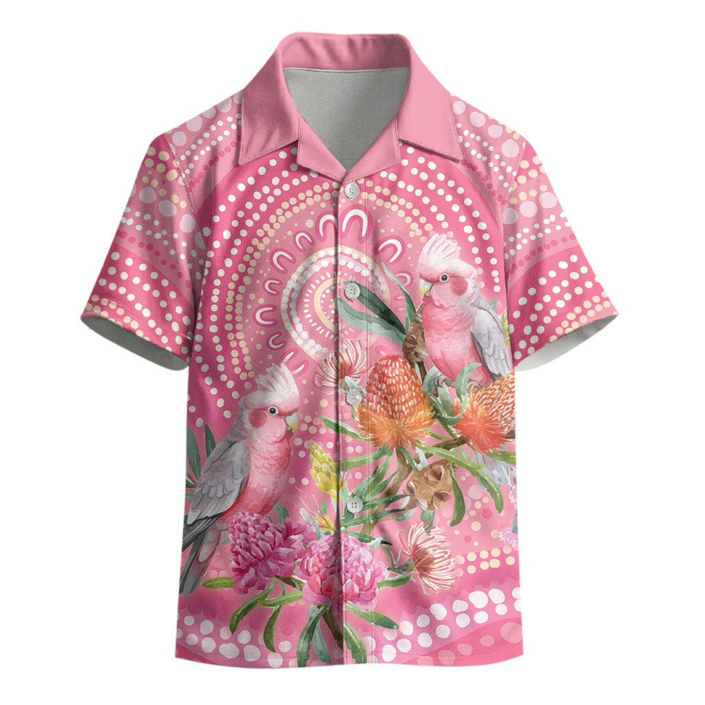 Personalized Pink Galah Aboriginal Dot Art Kid Hawaiian Shirt Australia’s Breast Cancer Support