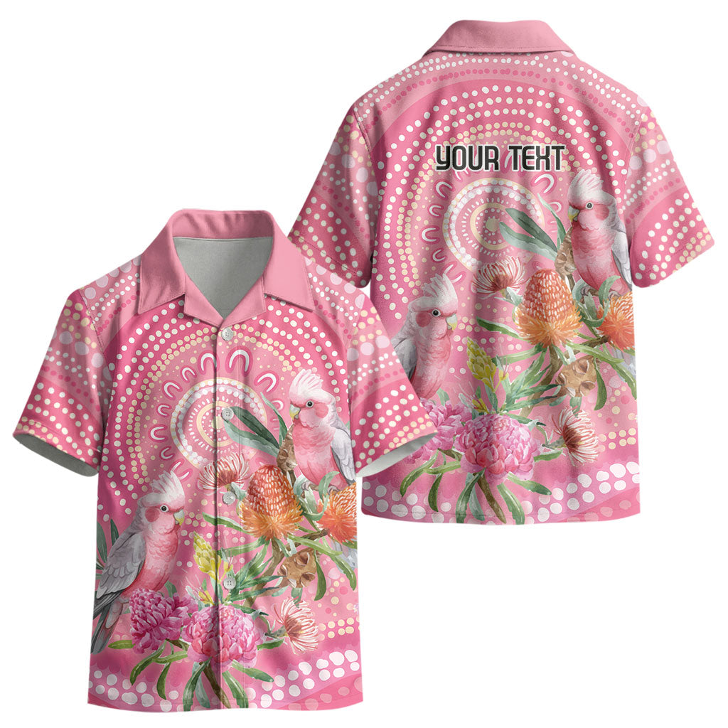 Personalized Pink Galah Aboriginal Dot Art Kid Hawaiian Shirt Australia’s Breast Cancer Support