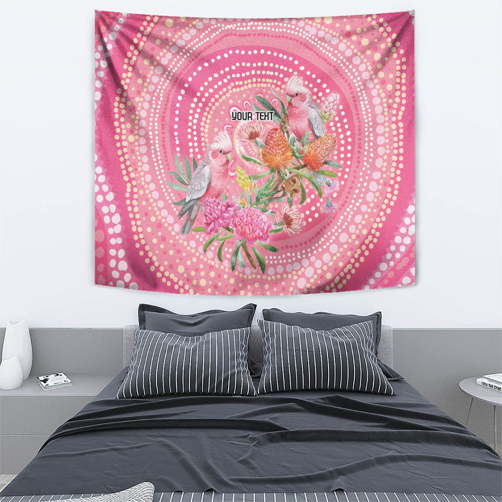 Personalized Pink Galah Aboriginal Dot Art Tapestry Australia’s Breast Cancer Support