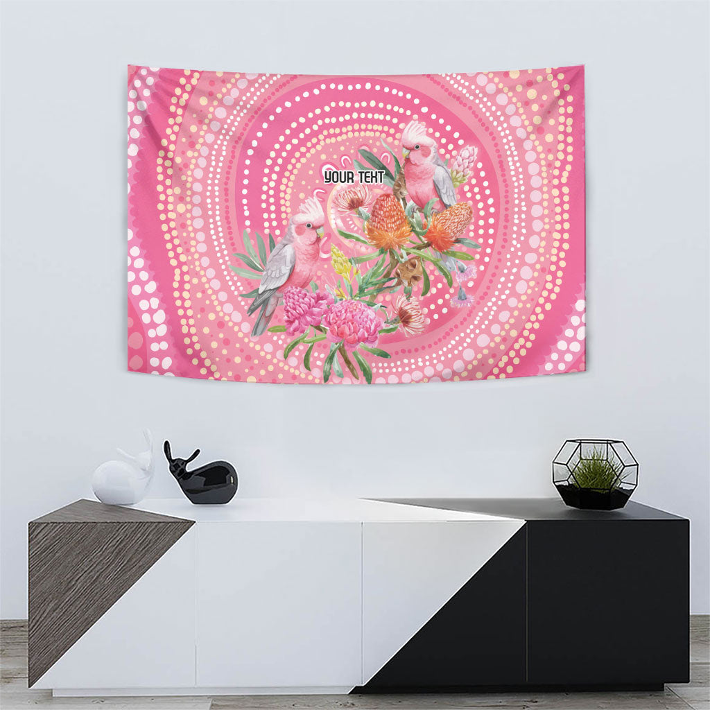 Personalized Pink Galah Aboriginal Dot Art Tapestry Australia’s Breast Cancer Support