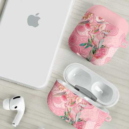 Personalized Pink Galah Fight for Hope and Healing AirPods Case Australia’s Breast Cancer Support