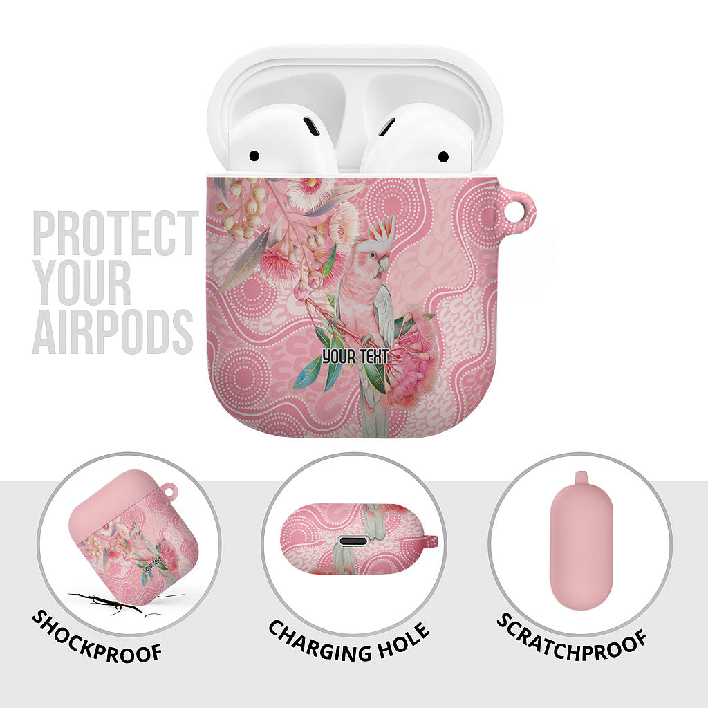 Personalized Pink Galah Fight for Hope and Healing AirPods Case Australia’s Breast Cancer Support
