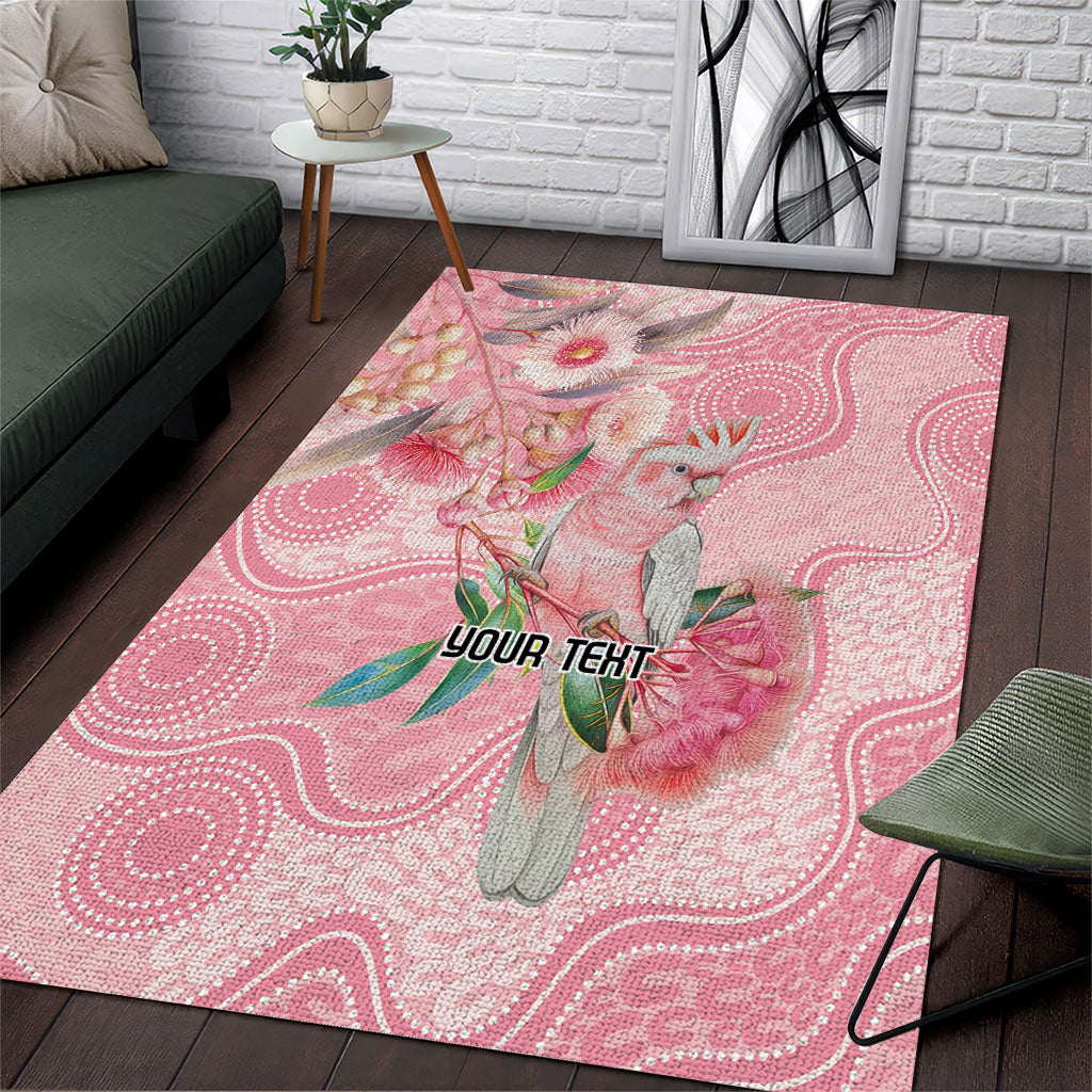 Personalized Pink Galah Fight for Hope and Healing Area Rug Australia’s Breast Cancer Support