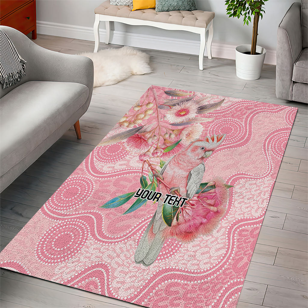 Personalized Pink Galah Fight for Hope and Healing Area Rug Australia’s Breast Cancer Support