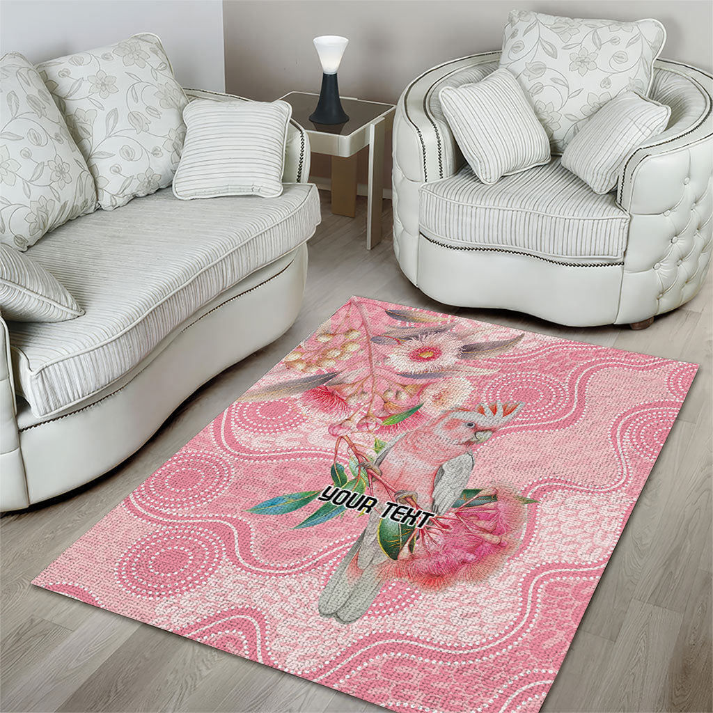 Personalized Pink Galah Fight for Hope and Healing Area Rug Australia’s Breast Cancer Support