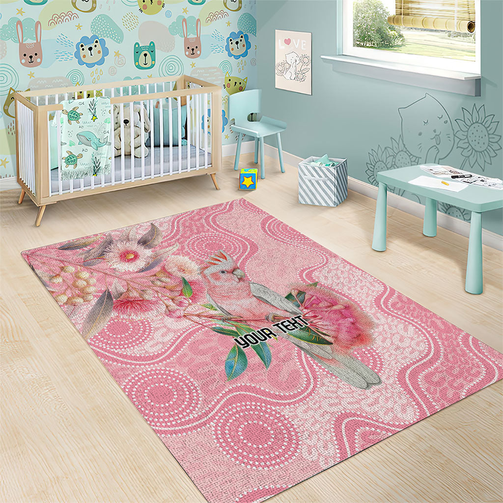 Personalized Pink Galah Fight for Hope and Healing Area Rug Australia’s Breast Cancer Support