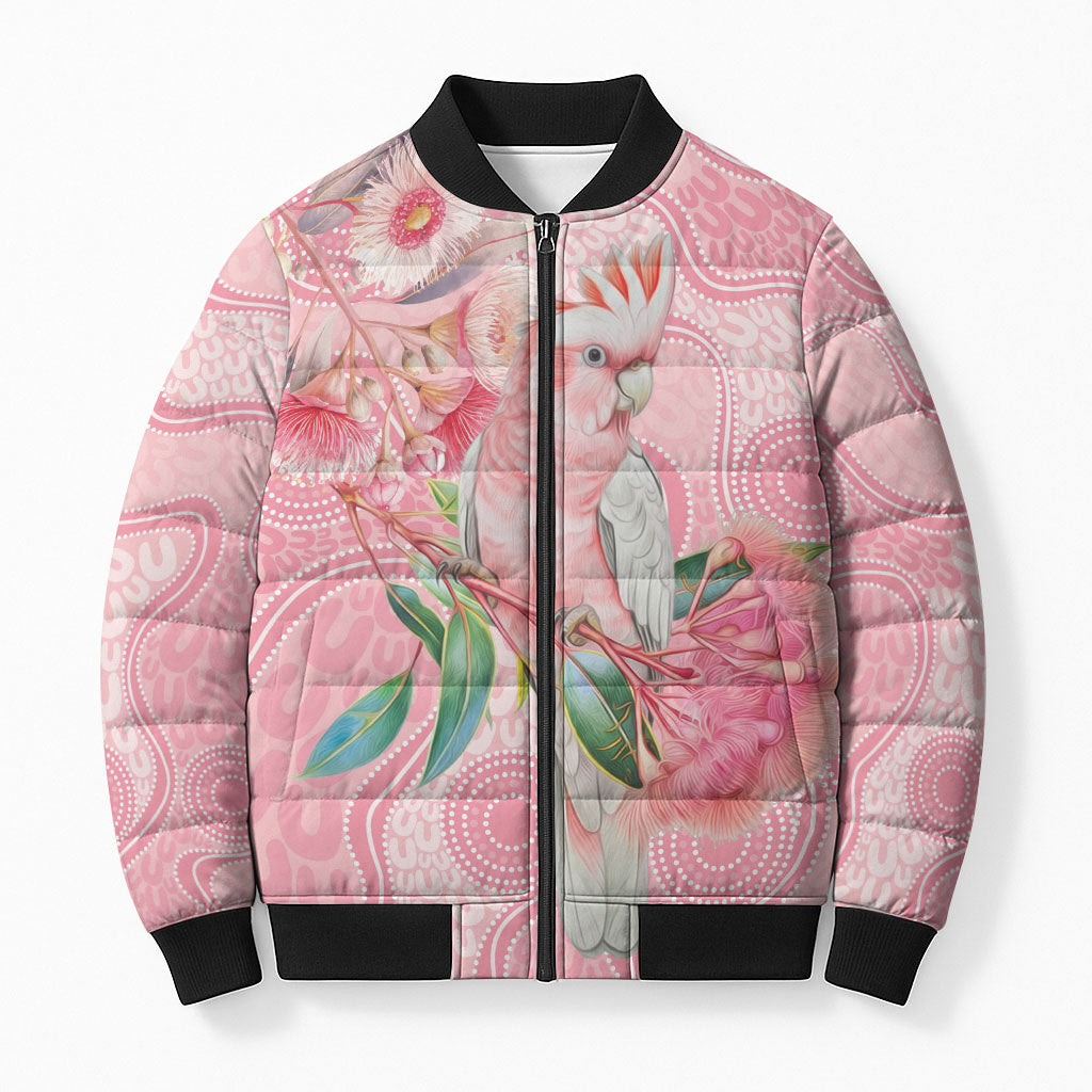 Personalized Pink Galah Fight for Hope and Healing Bomber Puffer Jacket Australia’s Breast Cancer Support