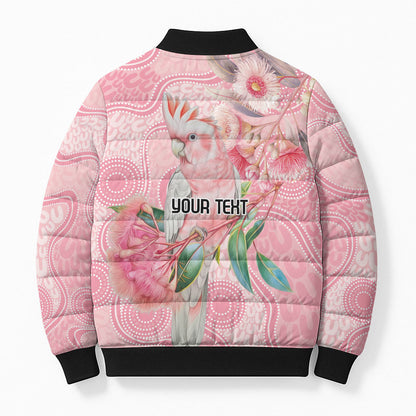 Personalized Pink Galah Fight for Hope and Healing Bomber Puffer Jacket Australia’s Breast Cancer Support