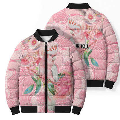 Personalized Pink Galah Fight for Hope and Healing Bomber Puffer Jacket Australia’s Breast Cancer Support