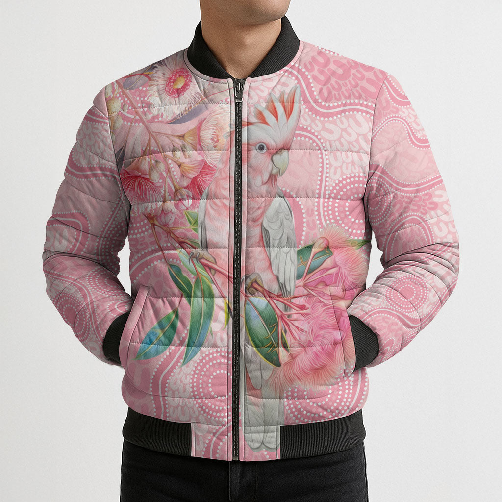 Personalized Pink Galah Fight for Hope and Healing Bomber Puffer Jacket Australia’s Breast Cancer Support