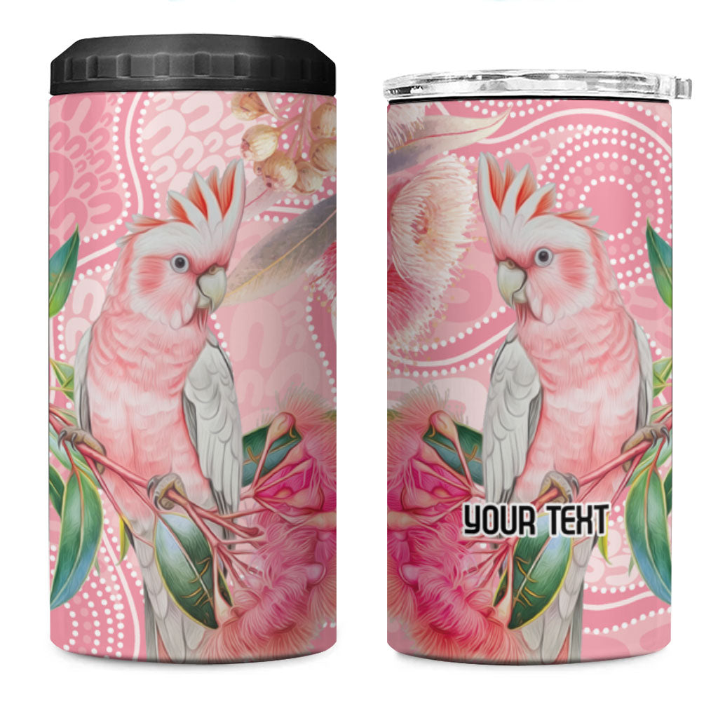 Personalized Pink Galah Fight for Hope and Healing 4 in 1 Can Cooler Tumbler Australia’s Breast Cancer Support