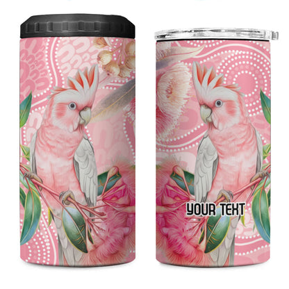 Personalized Pink Galah Fight for Hope and Healing 4 in 1 Can Cooler Tumbler Australia’s Breast Cancer Support