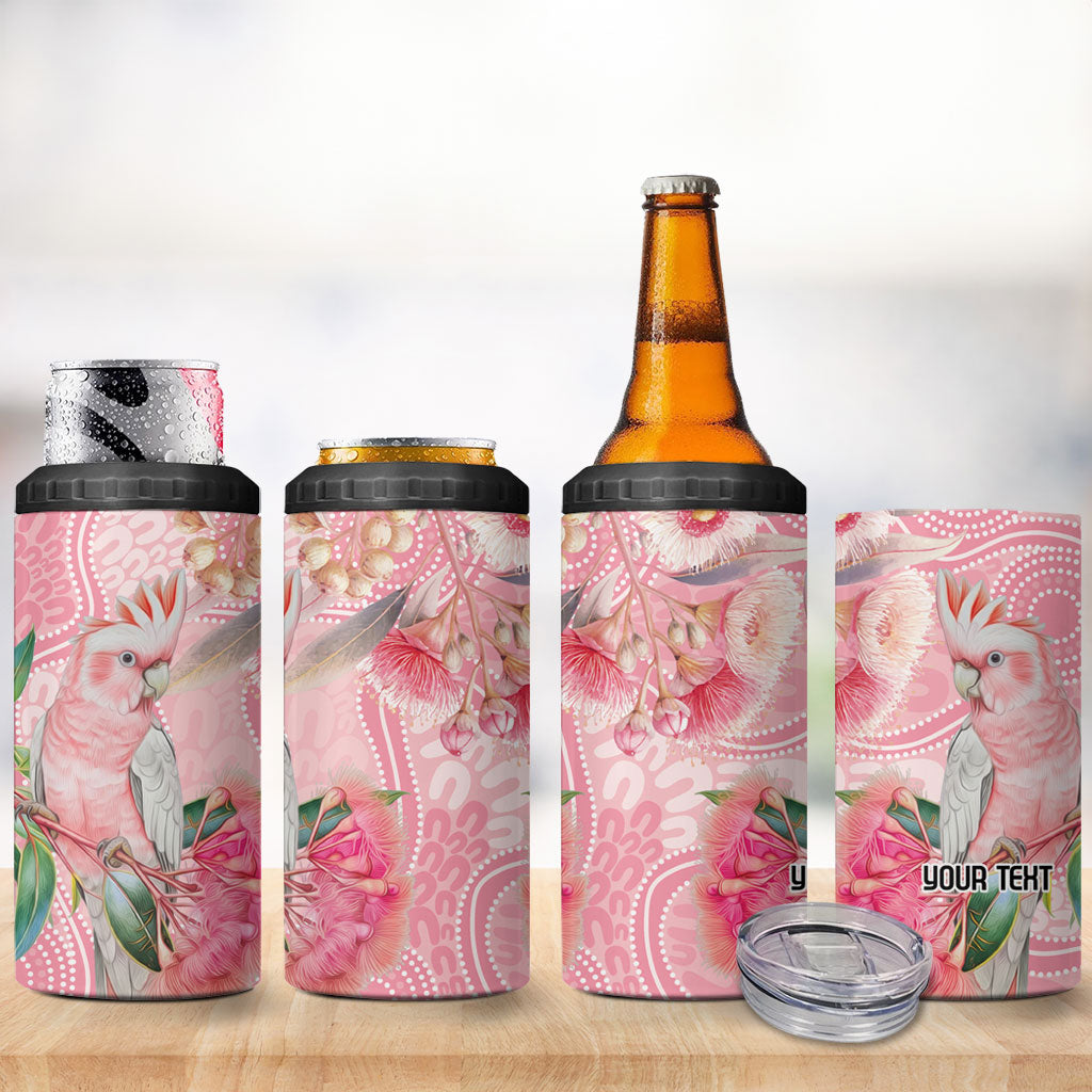 Personalized Pink Galah Fight for Hope and Healing 4 in 1 Can Cooler Tumbler Australia’s Breast Cancer Support